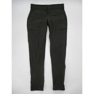 Athleta Womens Pants 6 Olive Green Pockets Zipper Casual Stretchy Business
